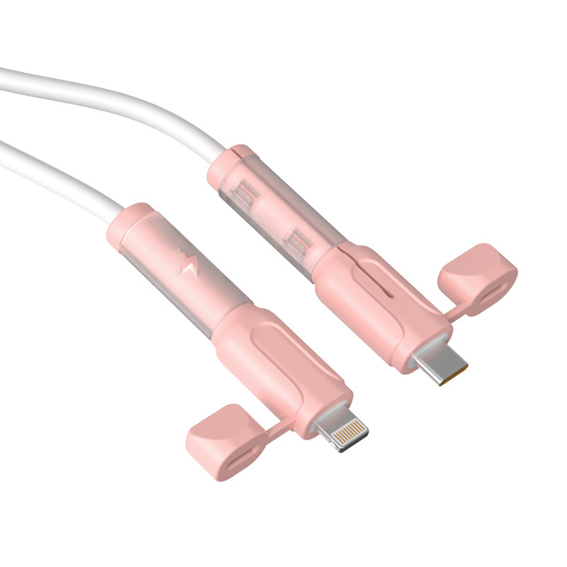 Soft Silicone Charging Cable Protector – Anti-Break Cable Sleeve with Dust Cap