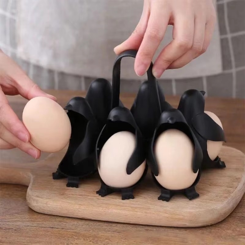 Cute Penguin Egg Boiler & Steamer Rack with Handle