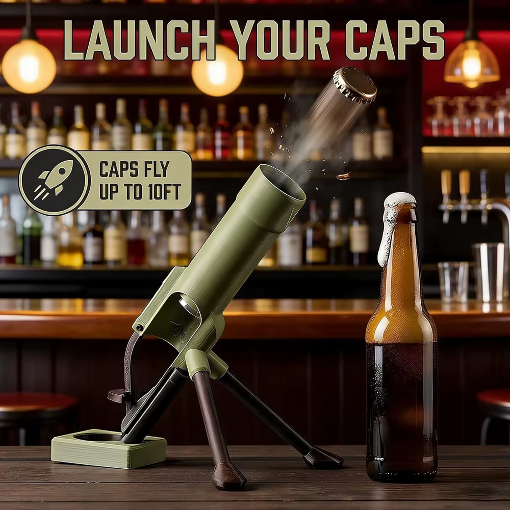 🍺 Mortar Beer Bottle Opener & Cap Launcher