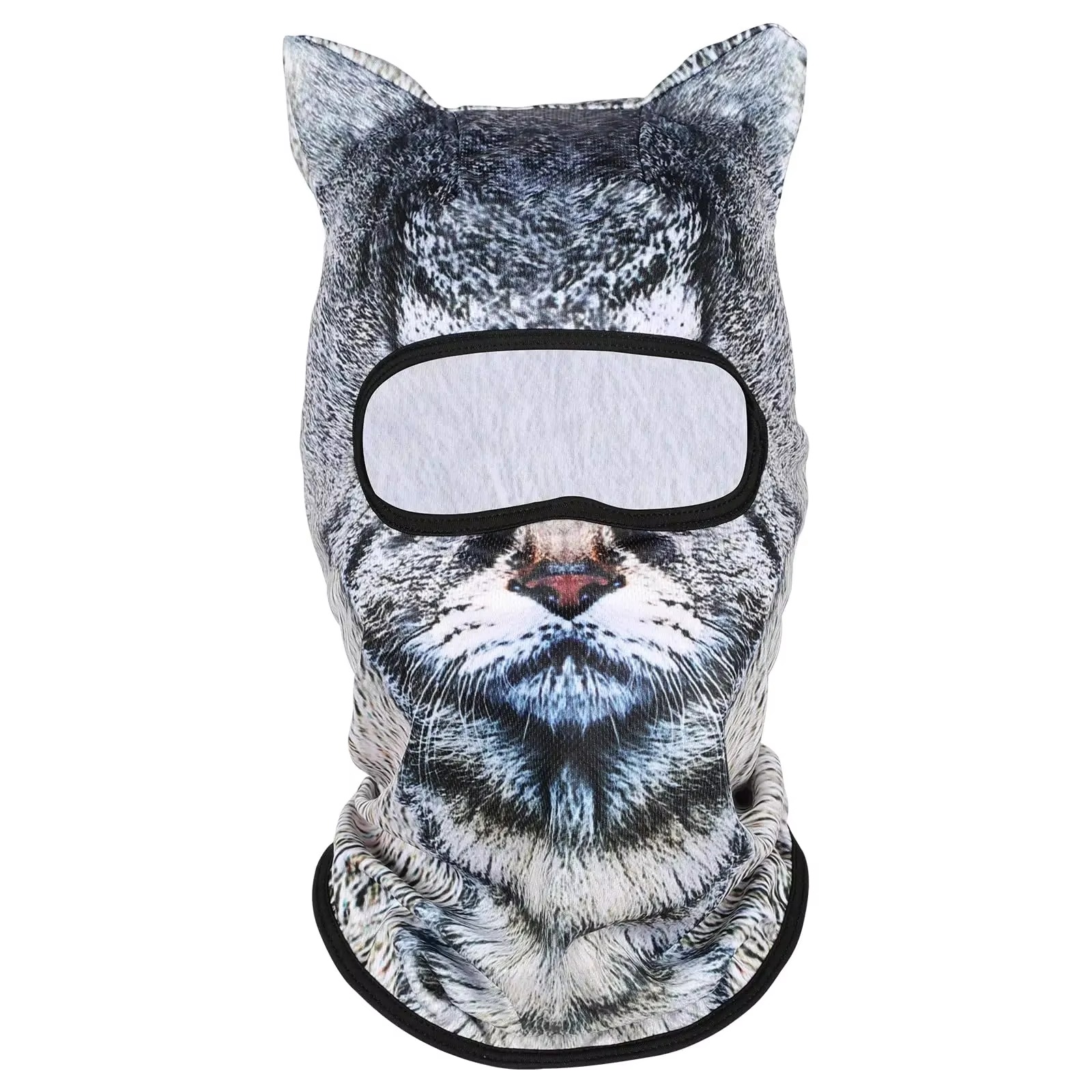 3D Cat Face Balaclava – Full Face Ski & Motorcycle Hood