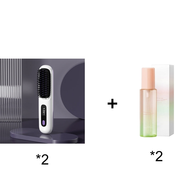 🏆2026 New Year Sale 50% OFF💁‍♀️🔥Hot Sale🎁Wireless Ceramic Heating Hair Straightening Comb