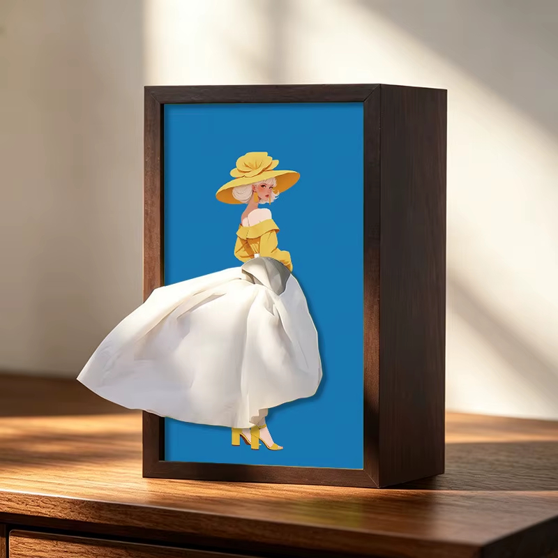 🩰 Ballerina Wooden Tissue Box Holder