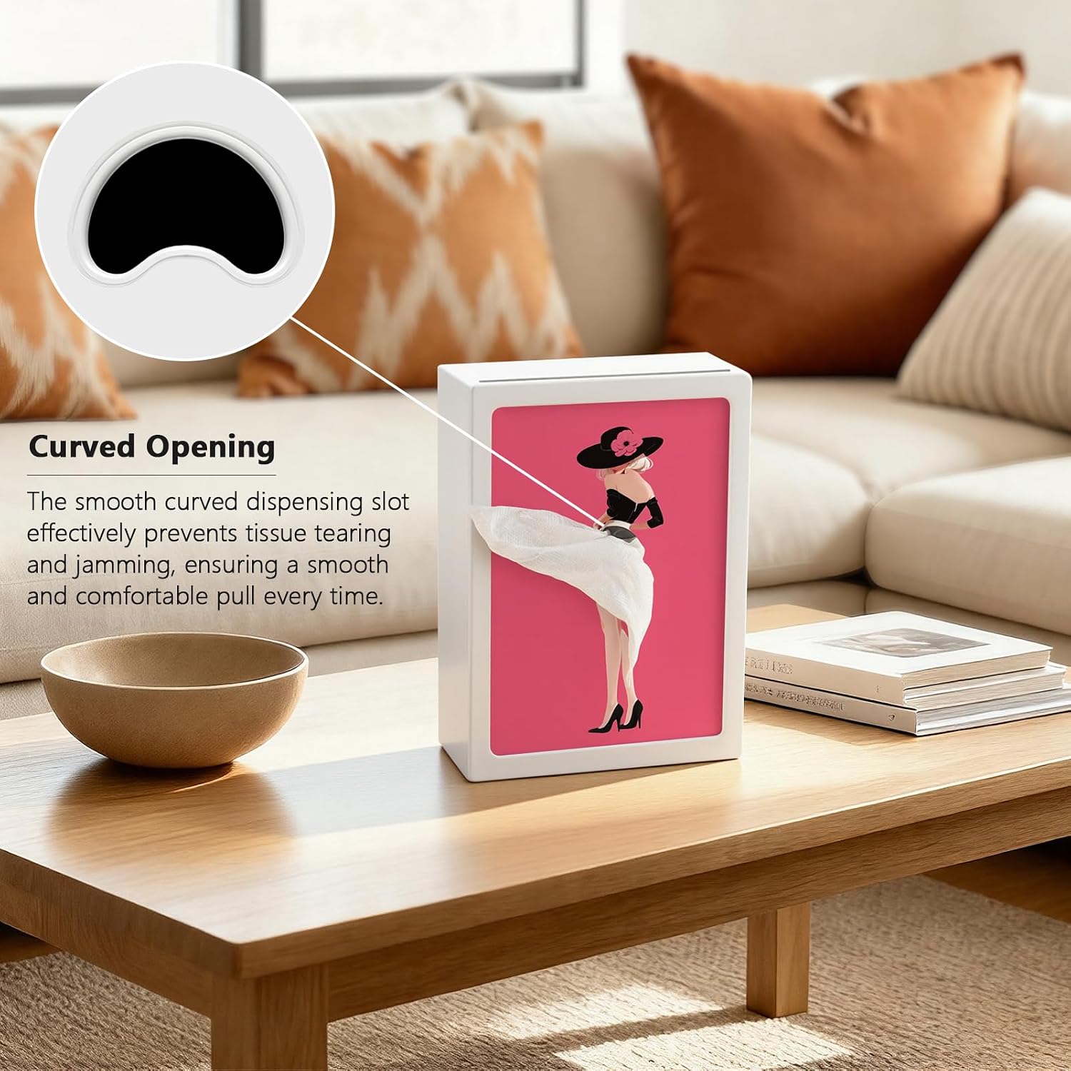  ✨ DIY Lady Skirt Tissue Box Holder with Light & 3 Art Inserts🩰