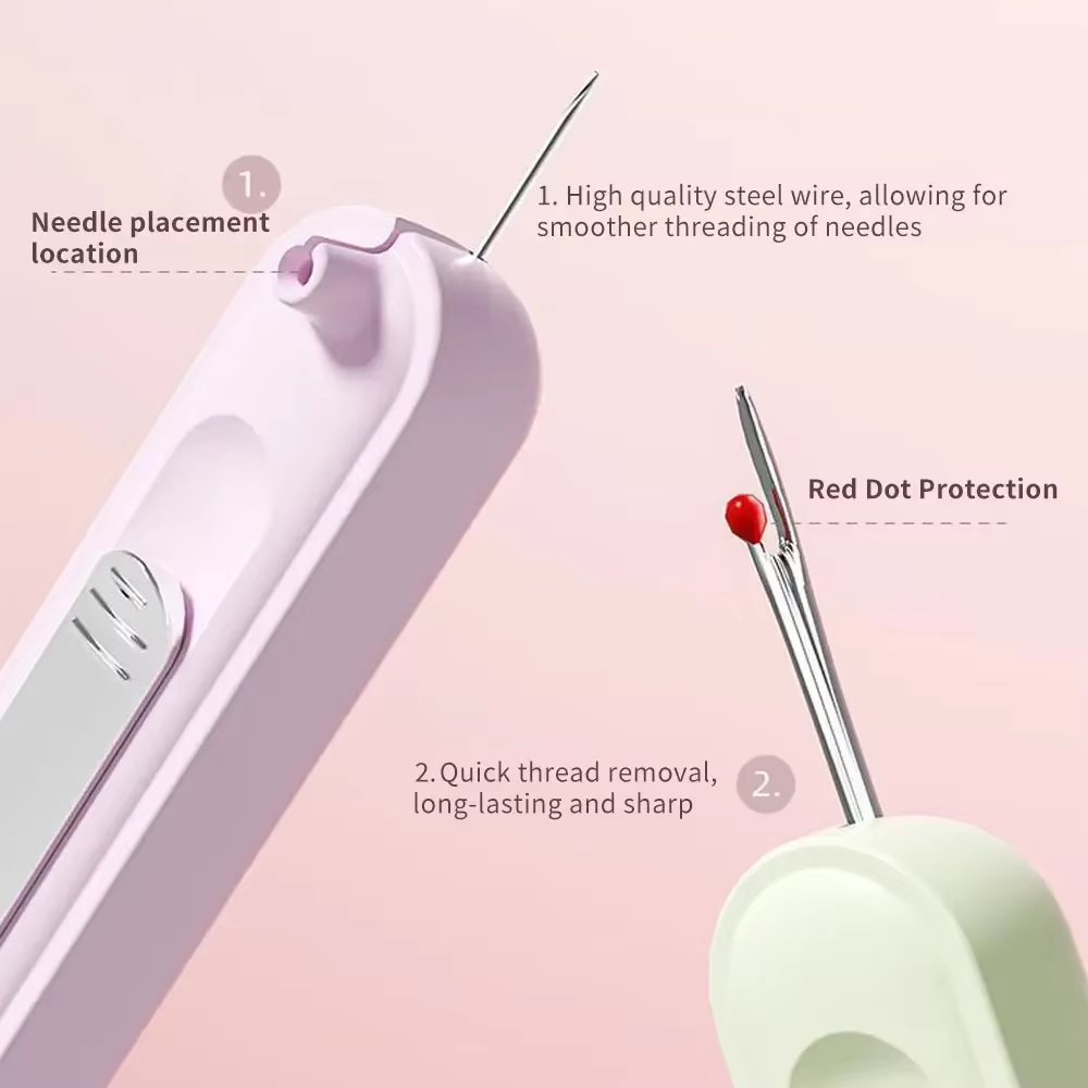🧵 2-in-1 Needle Threader & Seam Ripper – Easy Hand Sewing Tool ✂️