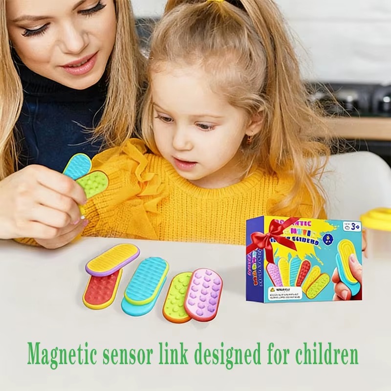 Magnetic Finger Slider Fidget Toy – Stress Relief Sensory Fingertip Toy for Adults & Teens