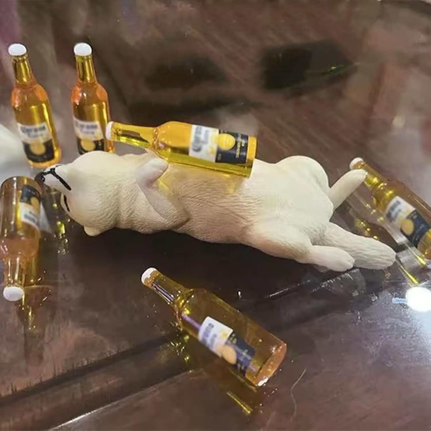 Cute Sleeping Pet Resin Figurines 🐶🐱🍺