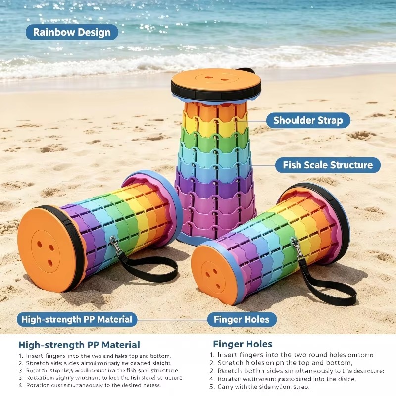 Portable Telescopic Folding Stool