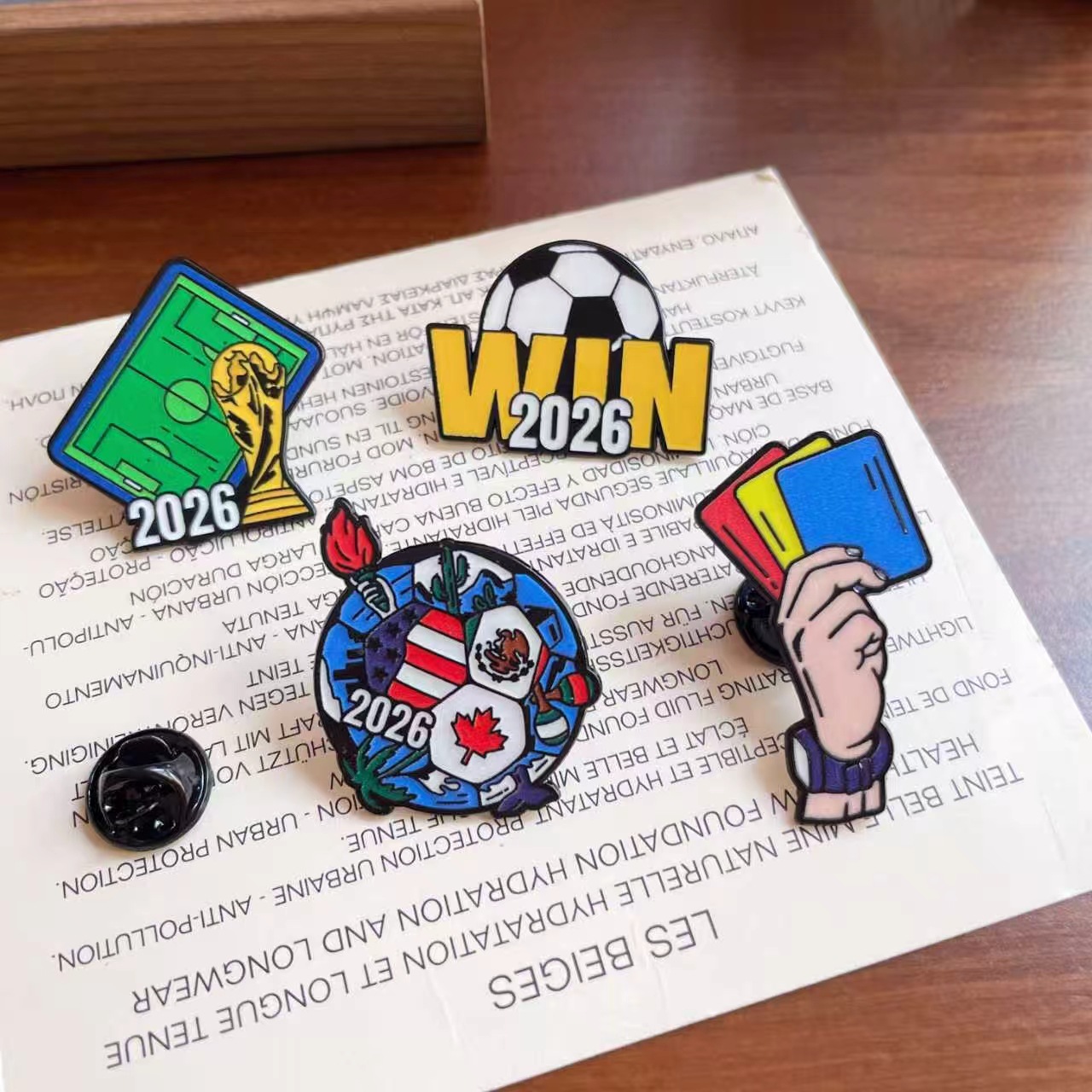🏆 2026 World Cup Football Fan Collectible Metal Pin Badge