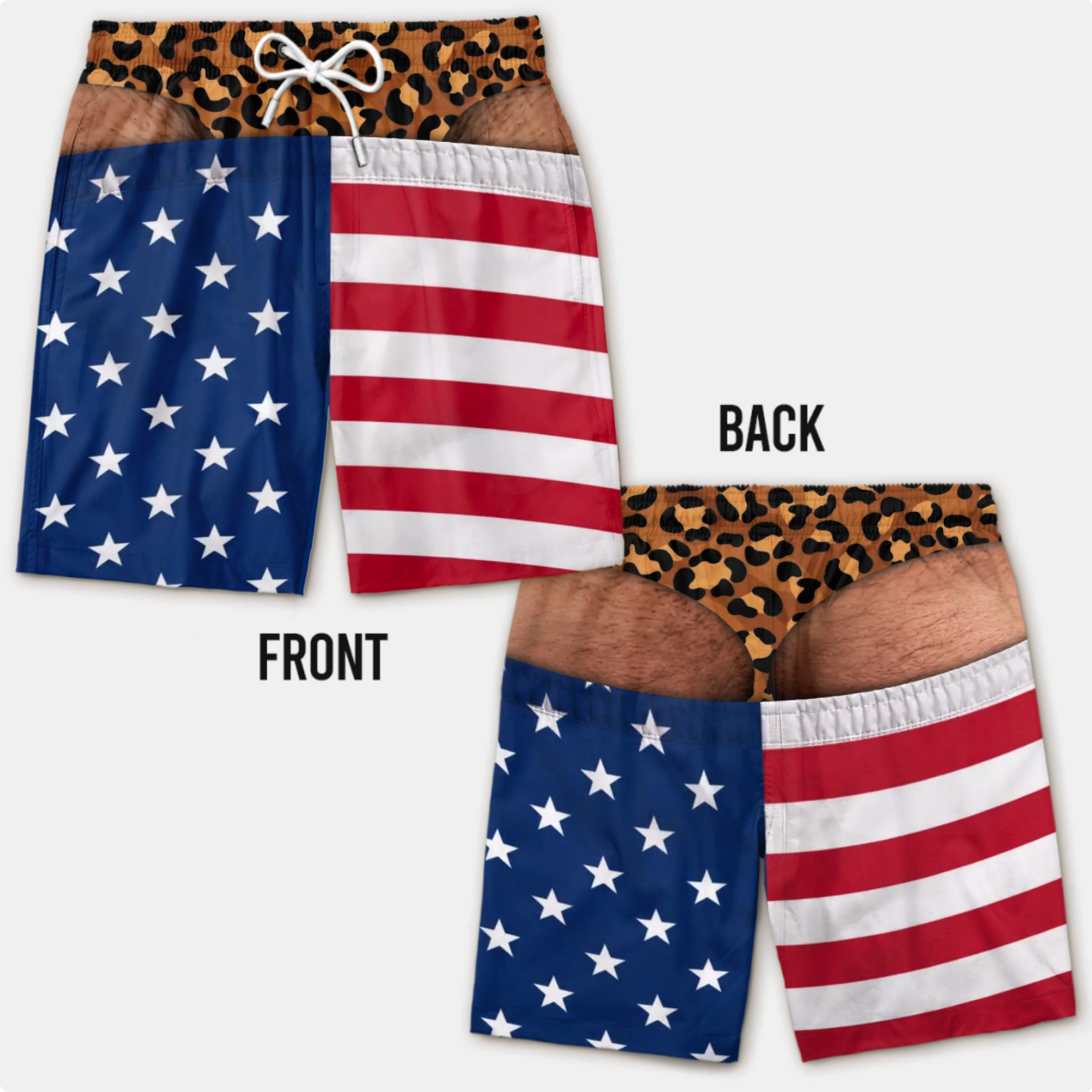 Funny Patriotic Men’s Swim Trunks