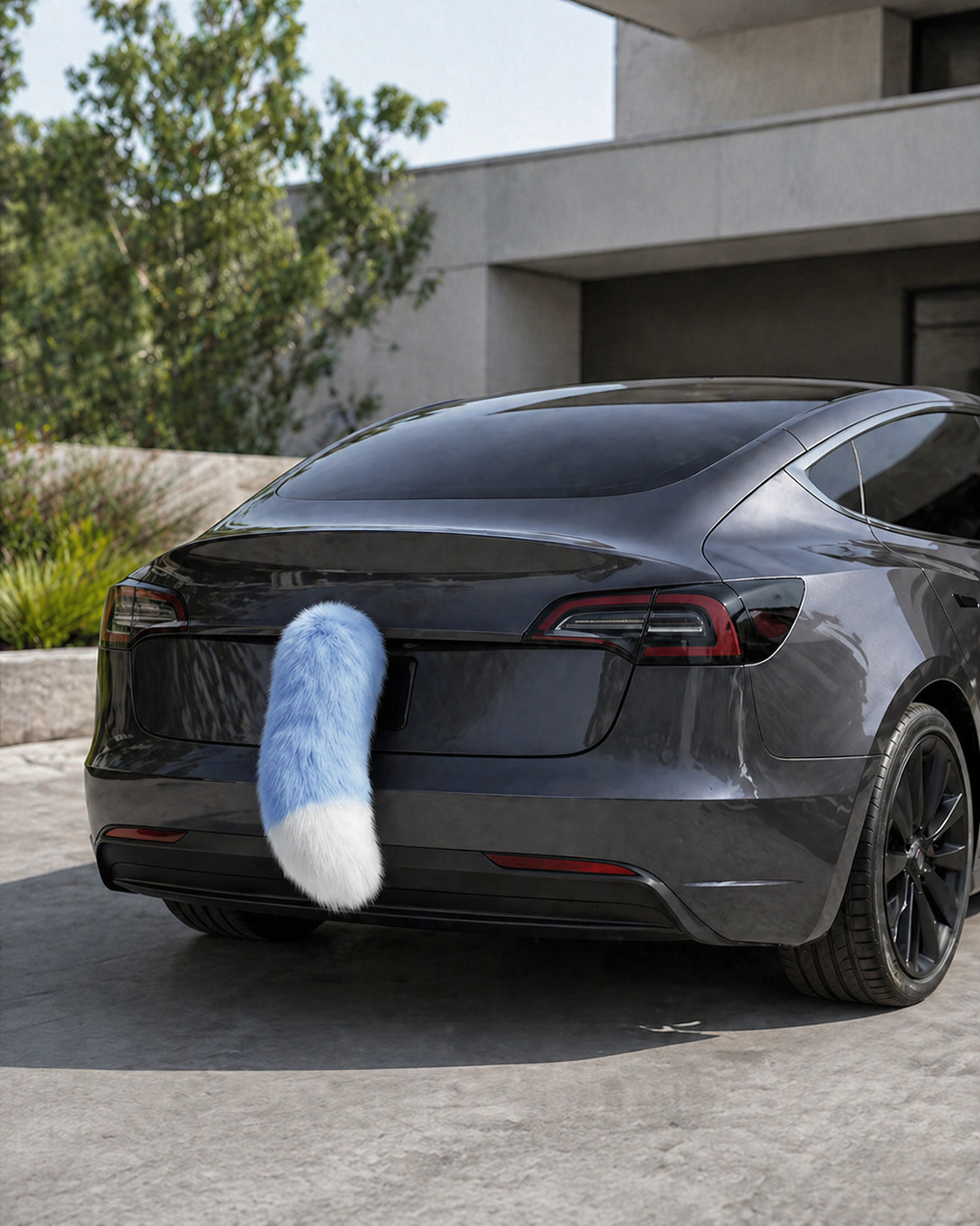 Furry Wagging Car Tail