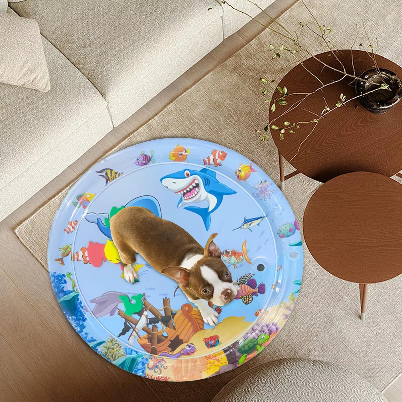 Cooling Water Sensory Mat for Cats – Inflatable Interactive Pet Play Mat with Pump