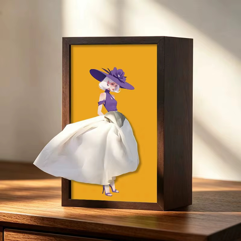 🩰 Ballerina Wooden Tissue Box Holder
