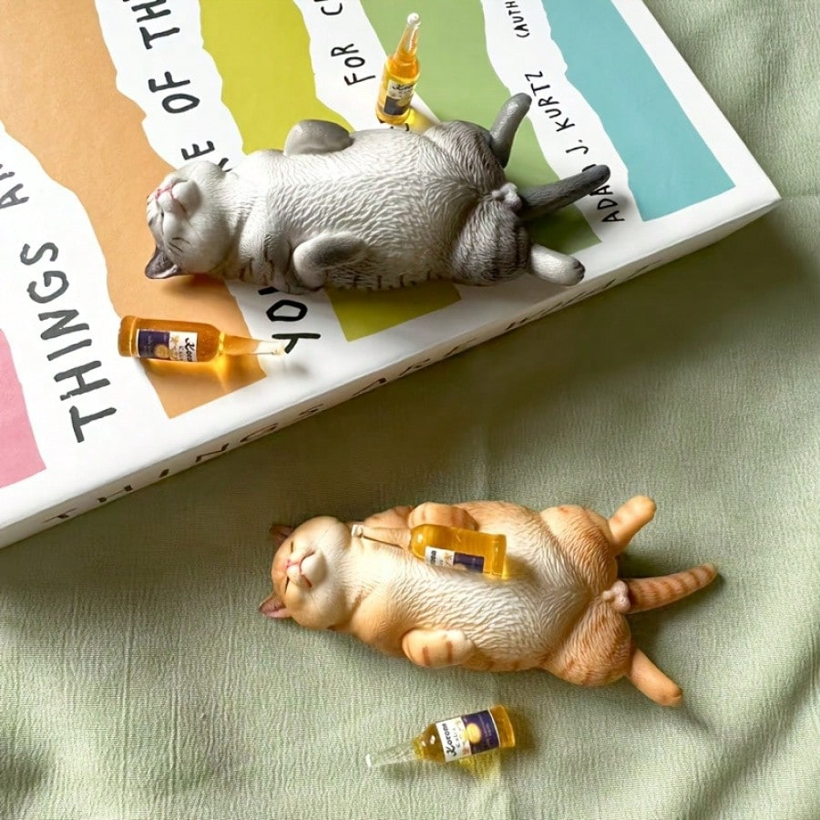 Cute Sleeping Pet Resin Figurines 🐶🐱🍺