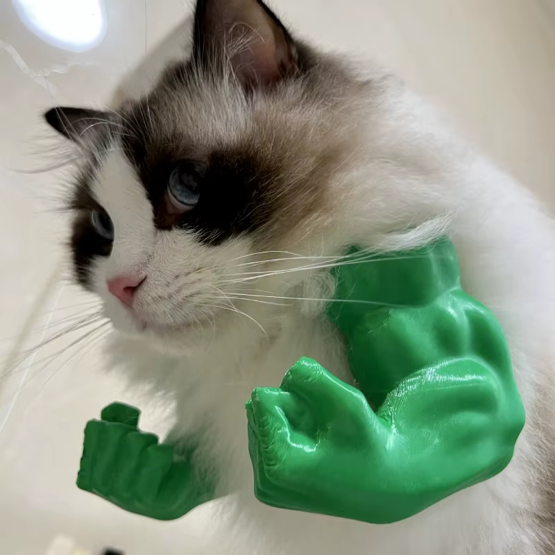 3D Printed Hulk Arm Pet Neck Accessory