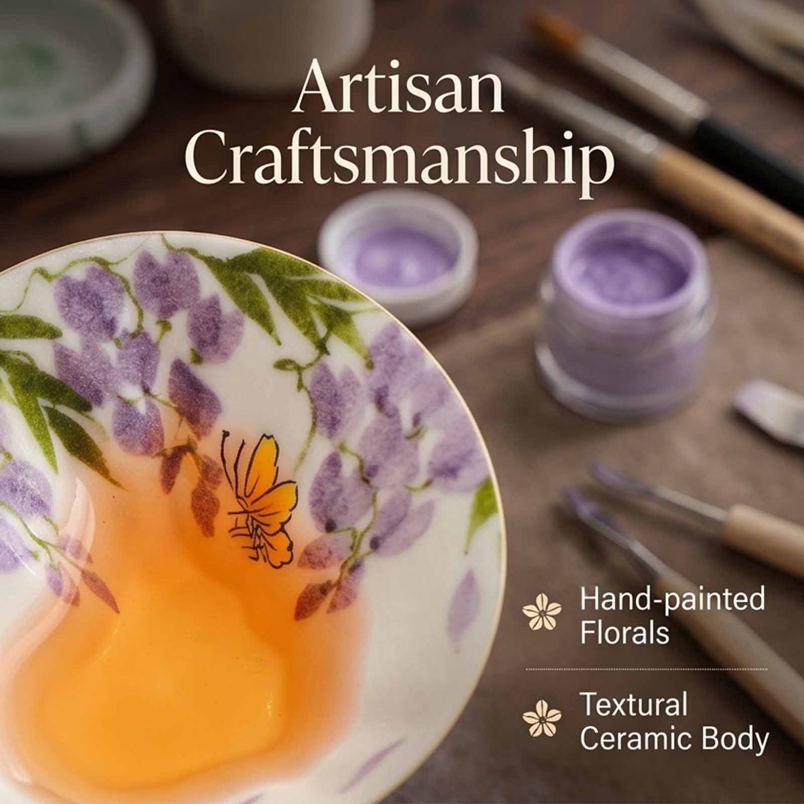 Handcrafted Hidden Surprise Ceramic Teacup