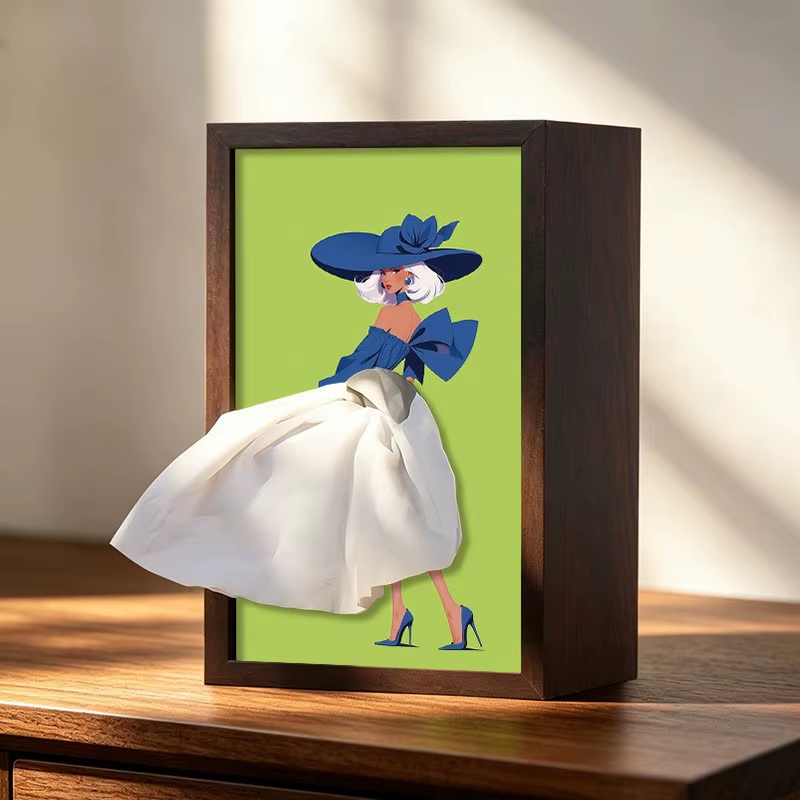 🩰 Ballerina Wooden Tissue Box Holder