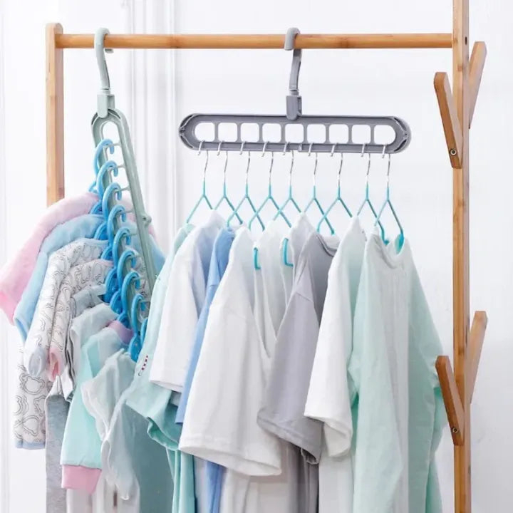 9-Hole Space Saving Clothes Hanger Organizer