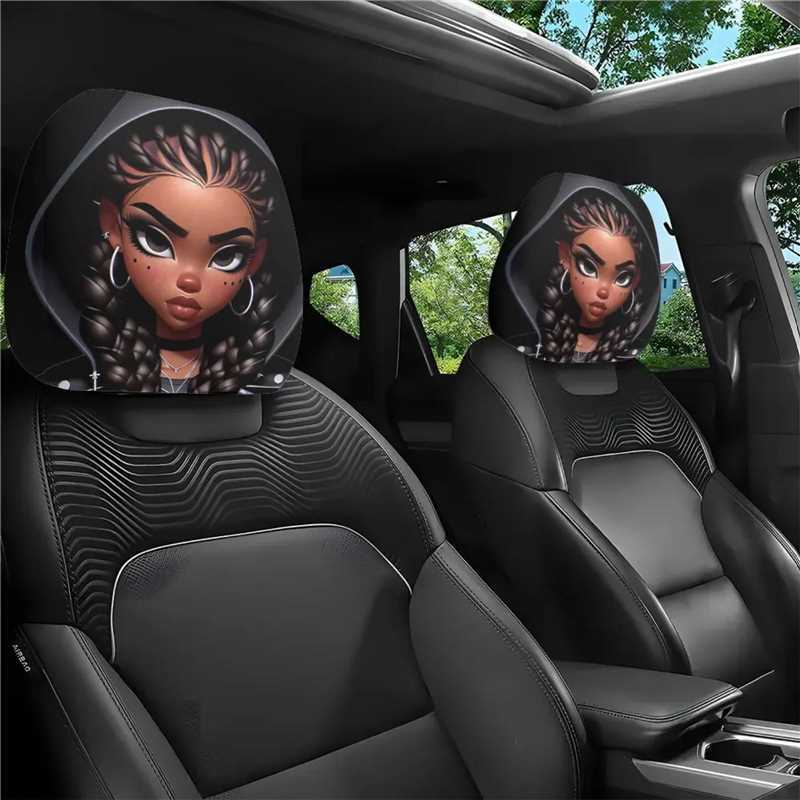 Funny Horror Face Headrest Covers (2PCS)