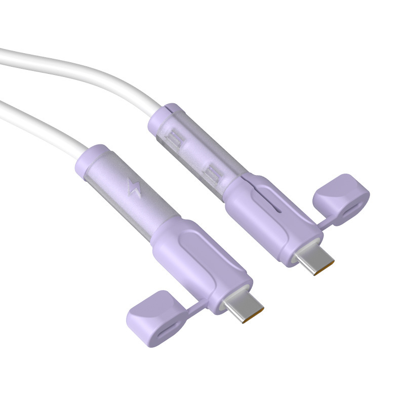 Soft Silicone Charging Cable Protector – Anti-Break Cable Sleeve with Dust Cap