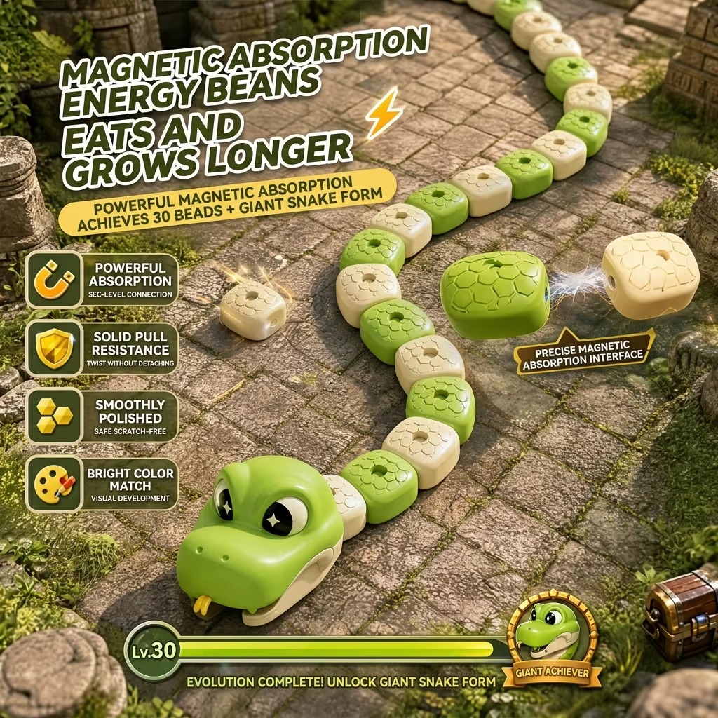 RC Magnetic Eating Snake Toy