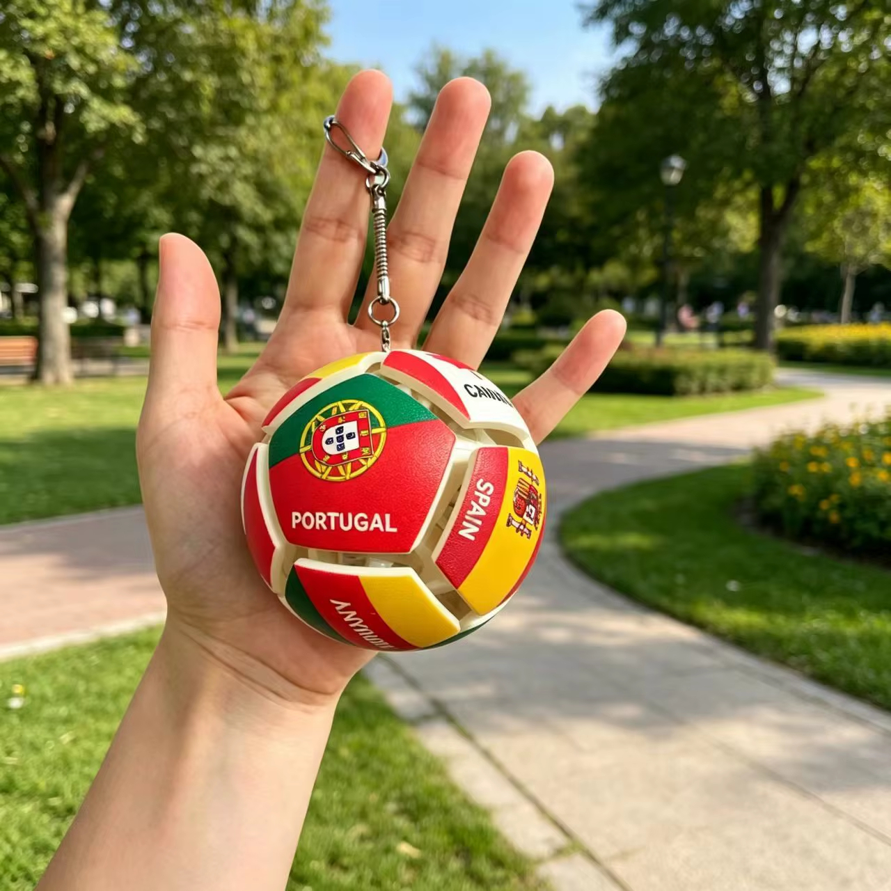 🏆⚽ 2026 World Cup Soccer Ball Fidget Button Keychain