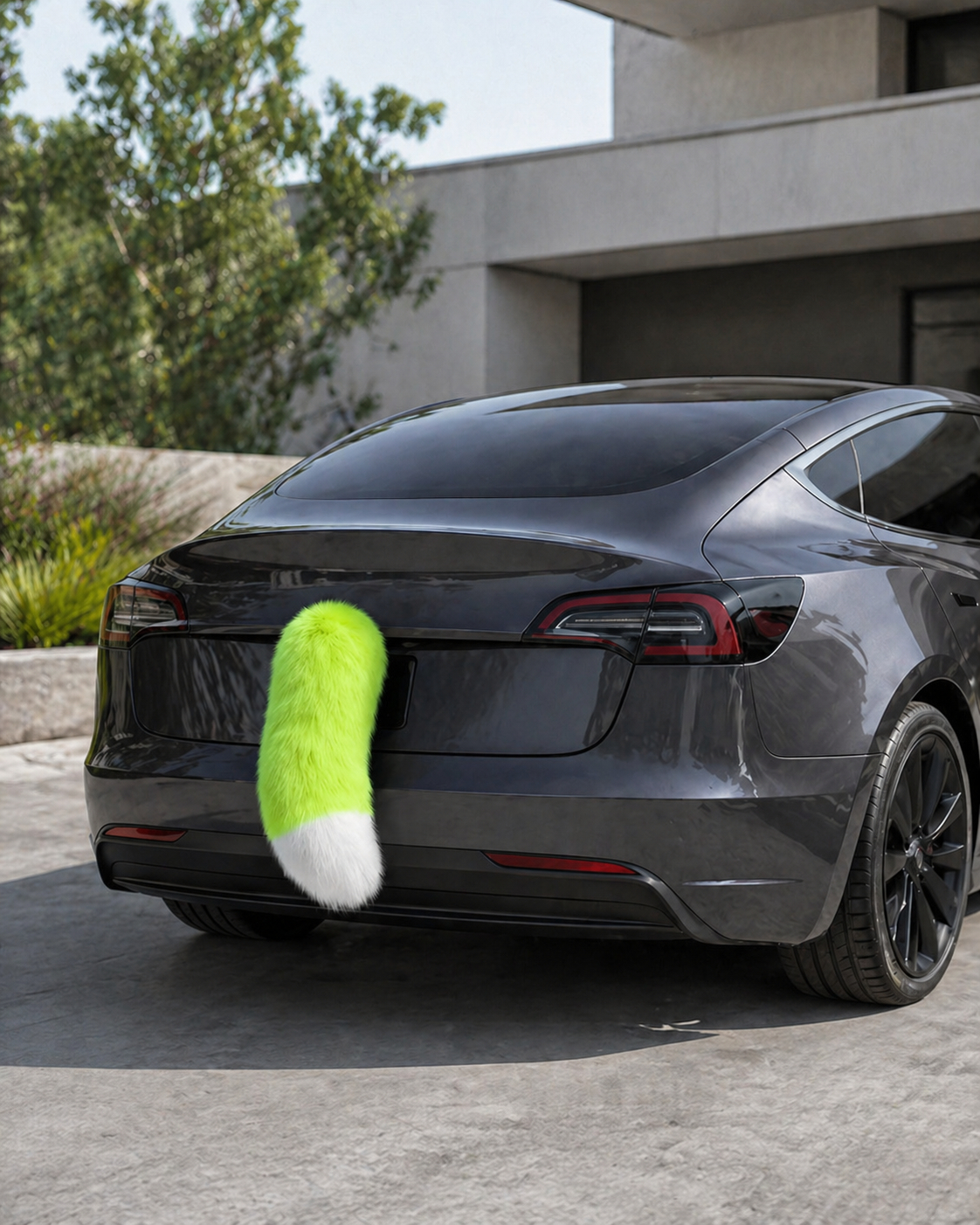Furry Wagging Car Tail