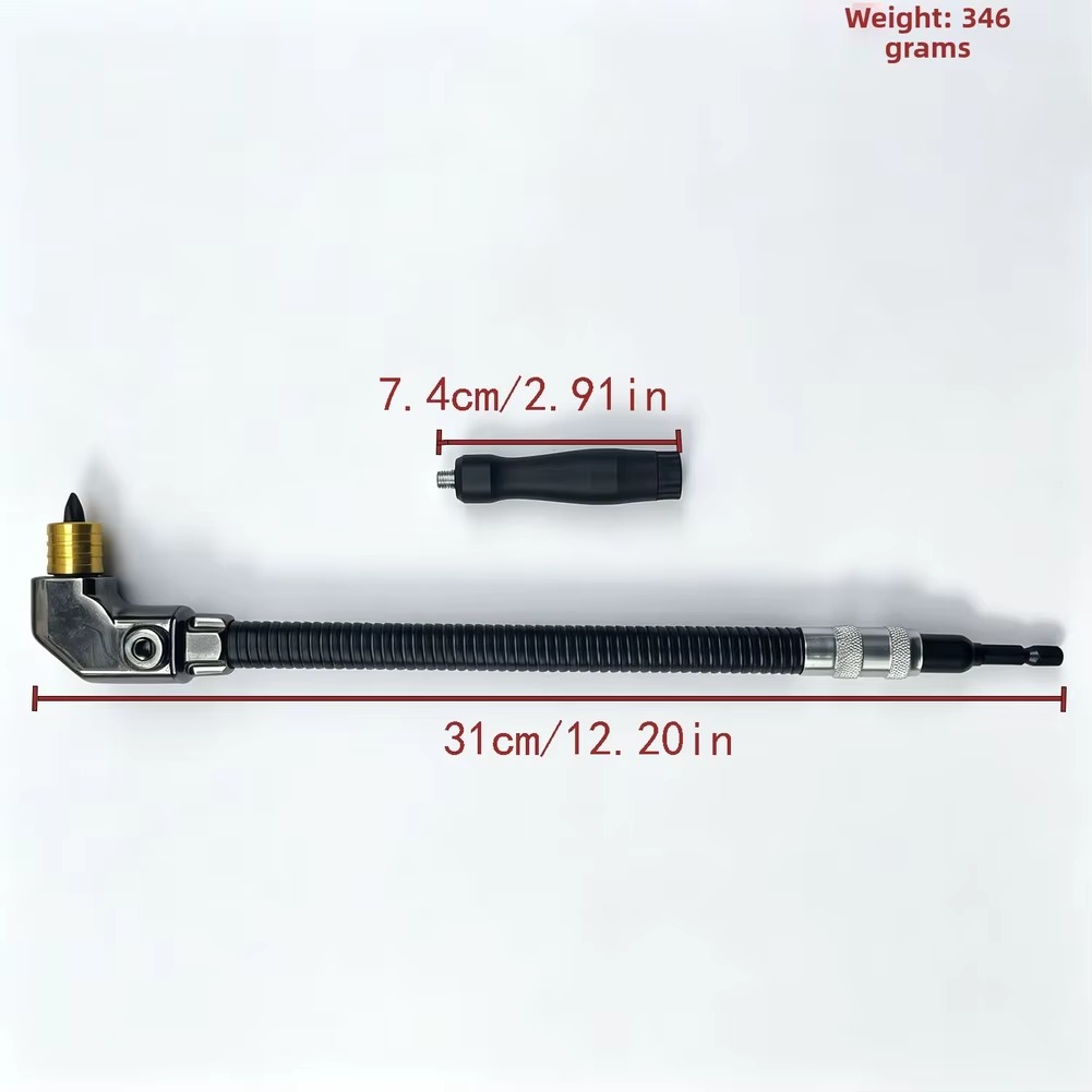 300mm Flexible Shaft Screwdriver Bit Extension with 1/4" Quick-Change Adapter