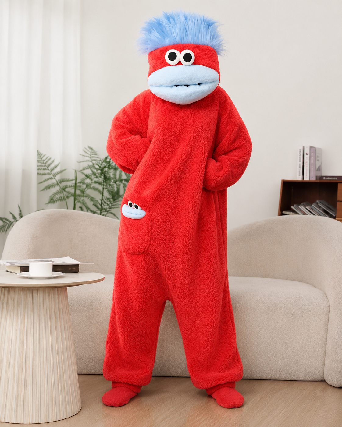 👹 Funny Big Mouth Monster Onesie Pajamas