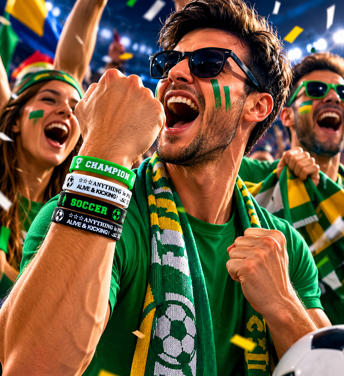⚽ Football Silicone Wristband