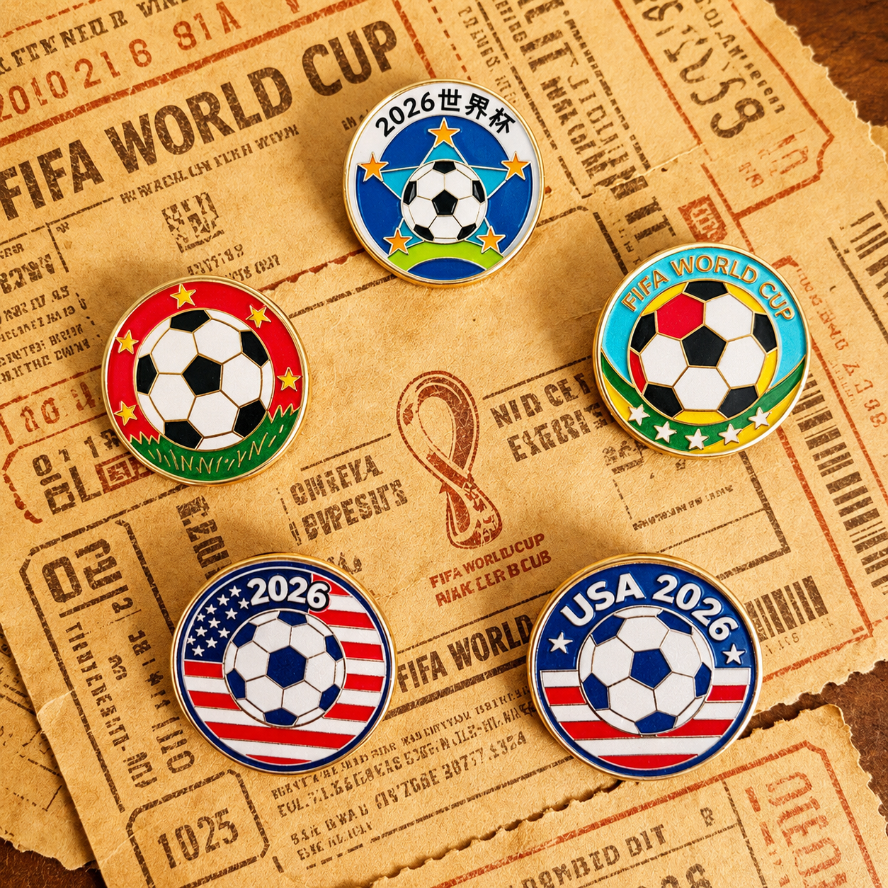 🏆⚽ 2026 World Cup Soccer Fan Collectible Pin Badge