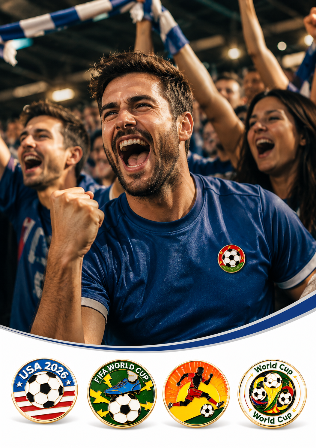 🏆⚽ 2026 World Cup Soccer Fan Collectible Pin Badge