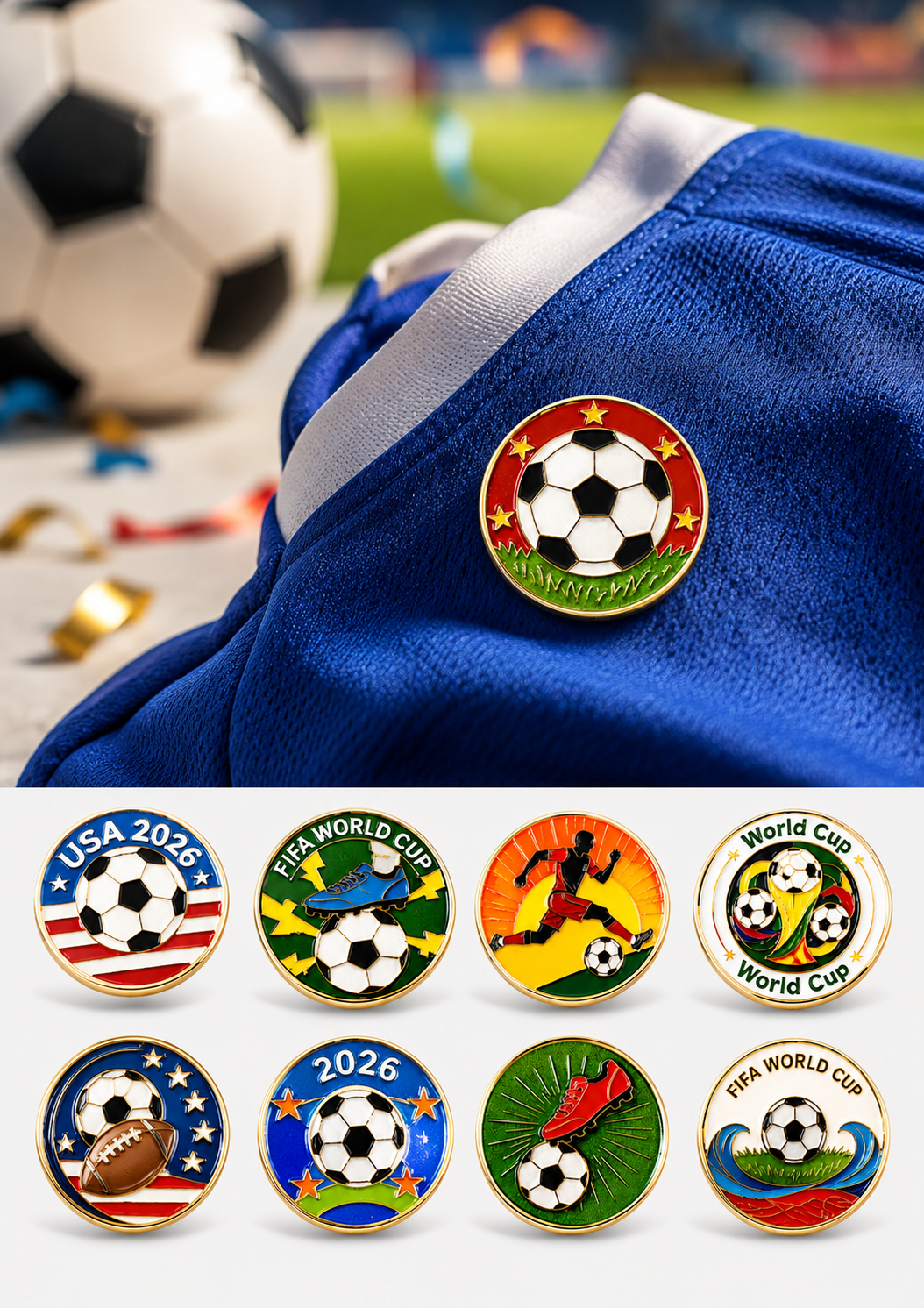 🏆⚽ 2026 World Cup Soccer Fan Collectible Pin Badge