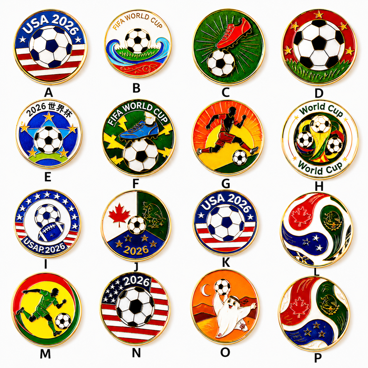 🏆⚽ 2026 World Cup Soccer Fan Collectible Pin Badge