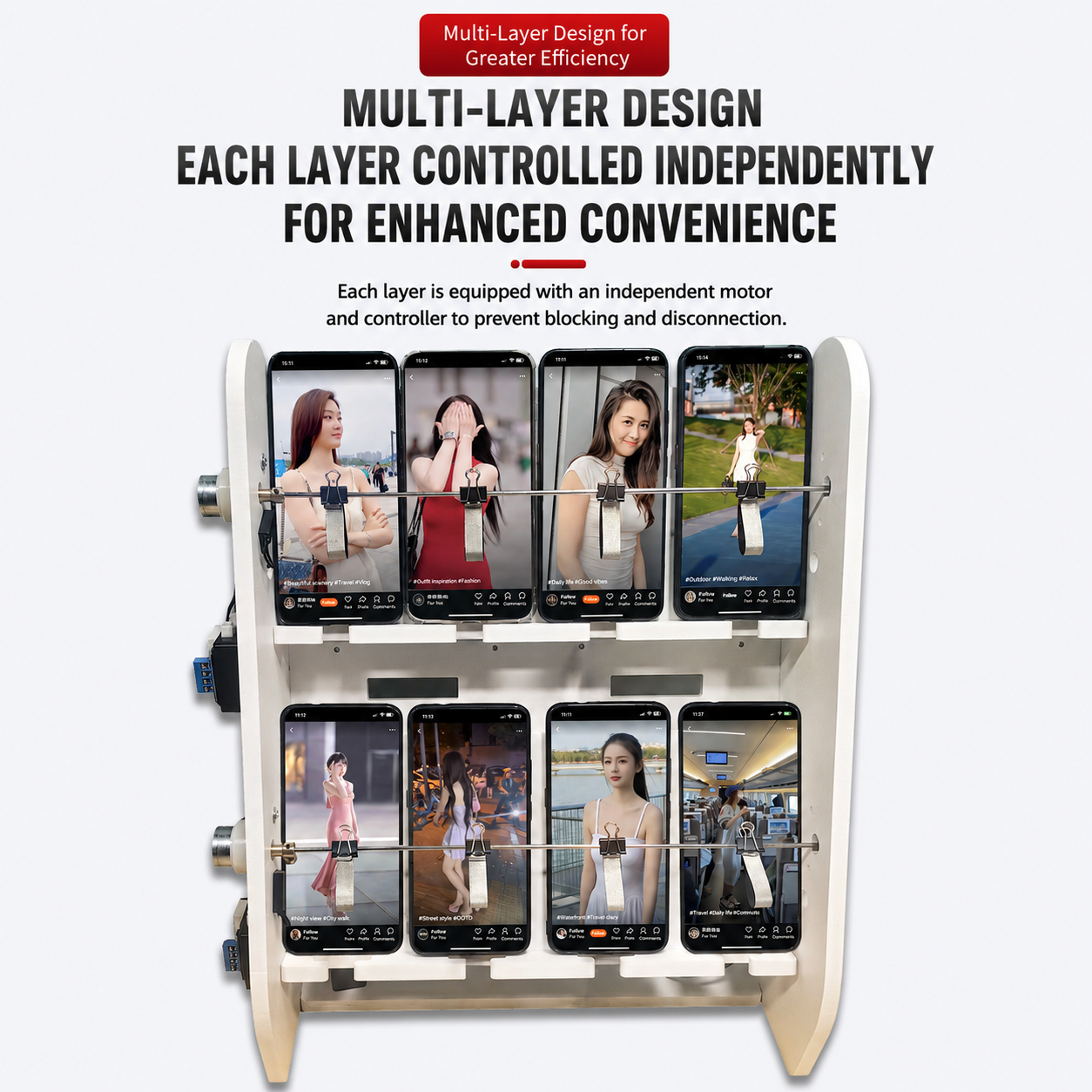 Smart Automatic Phone Screen Swiper for Videos, Reading & Live Streaming