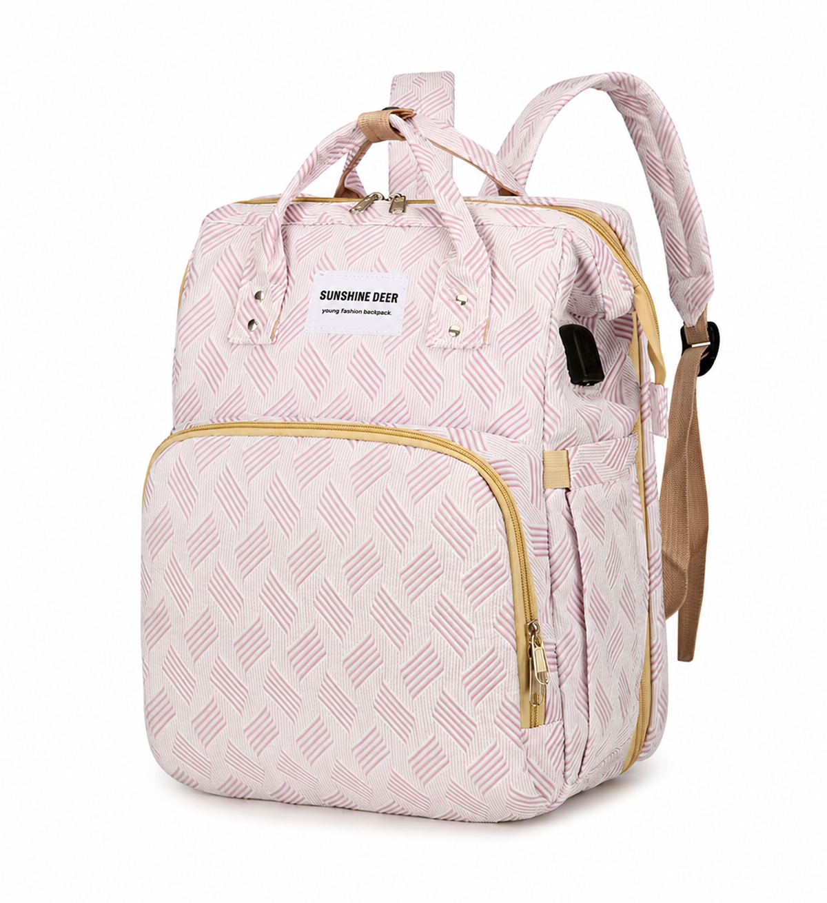 Foldable Baby Diaper Backpack with Changing Mat