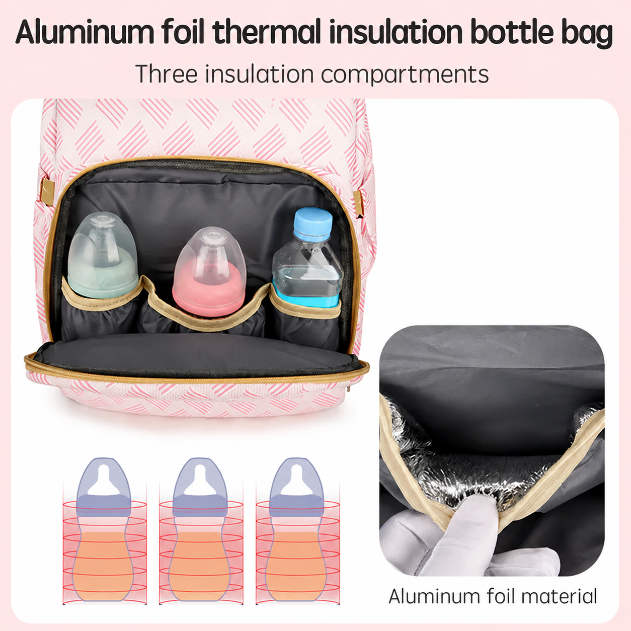 Foldable Baby Diaper Backpack with Changing Mat