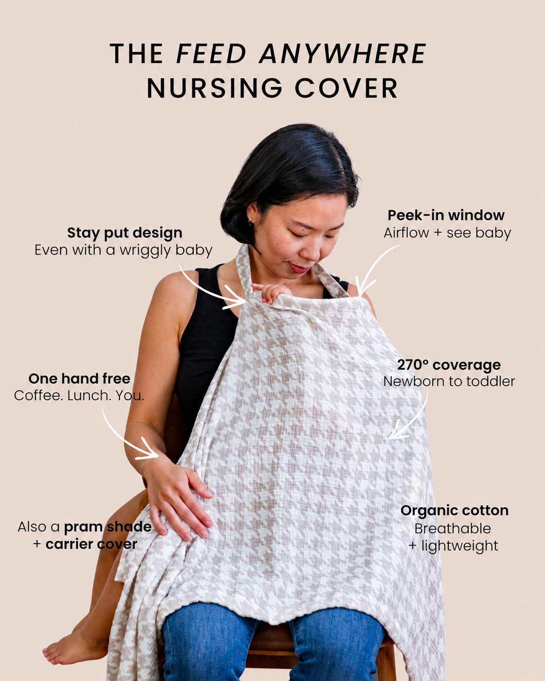 Soft & Lightweight Breastfeeding Nursing Cover