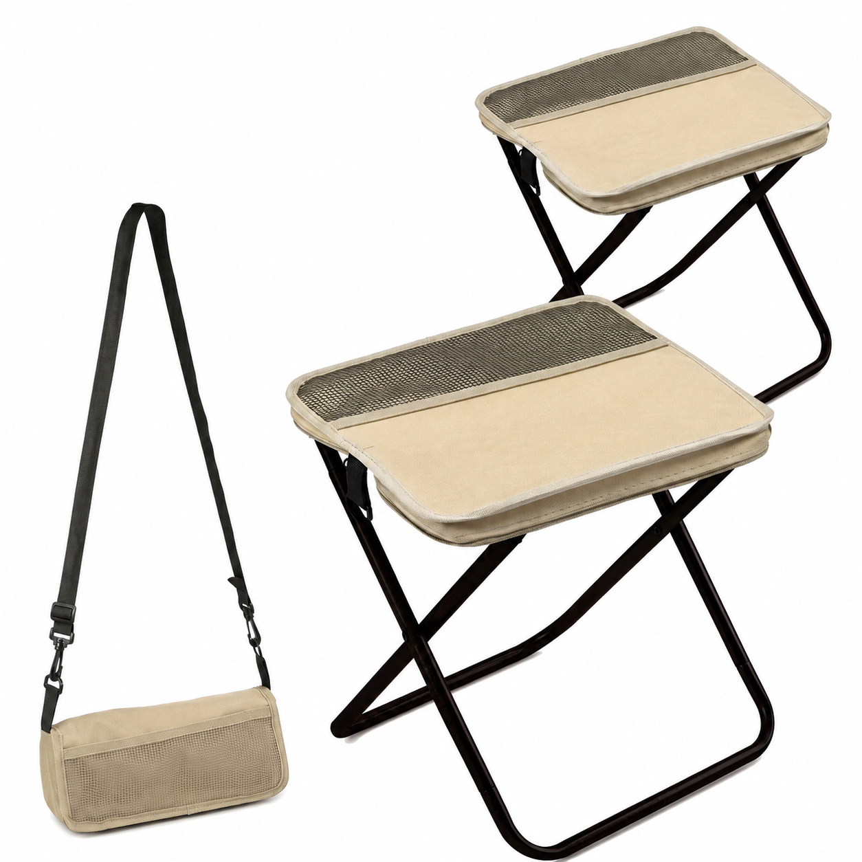 3-in-1 Portable Folding Camping Stool Backpack