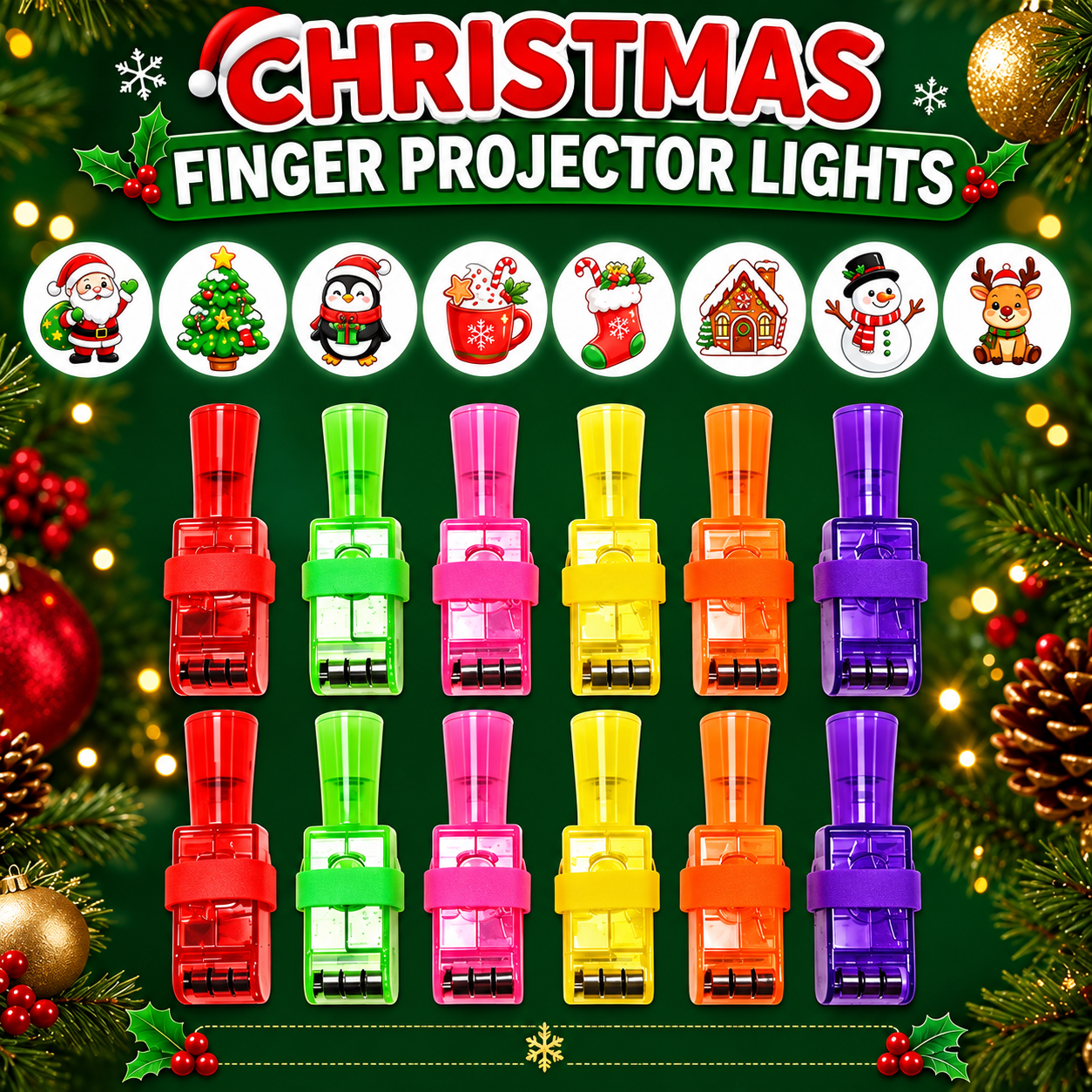 12PCS Halloween LED Finger Lights
