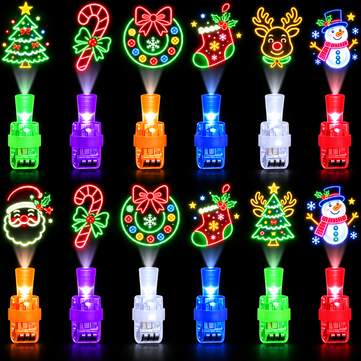 12PCS Halloween LED Finger Lights