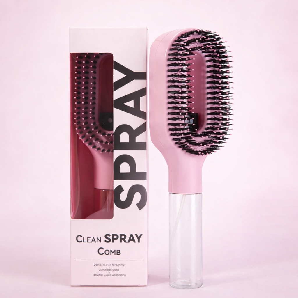 2 in 1 Sprayer Comb Detangling  Hair brush