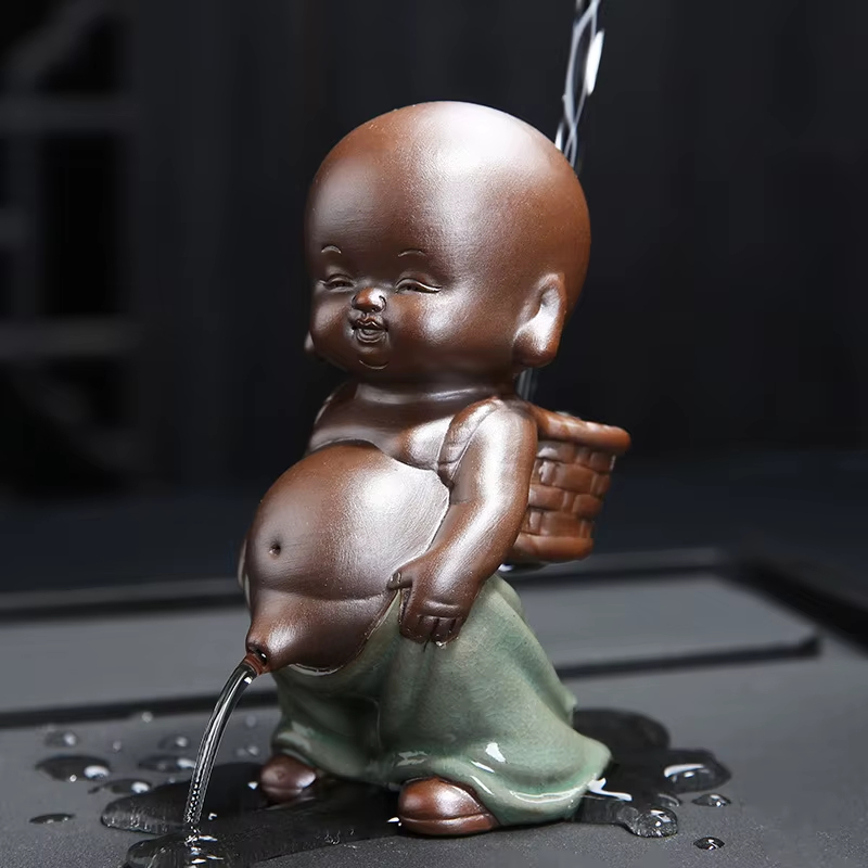 🎁 Handcrafted Little Monk Tea Pet Decoration