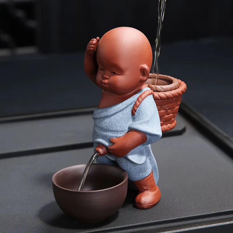 🎁 Handcrafted Little Monk Tea Pet Decoration
