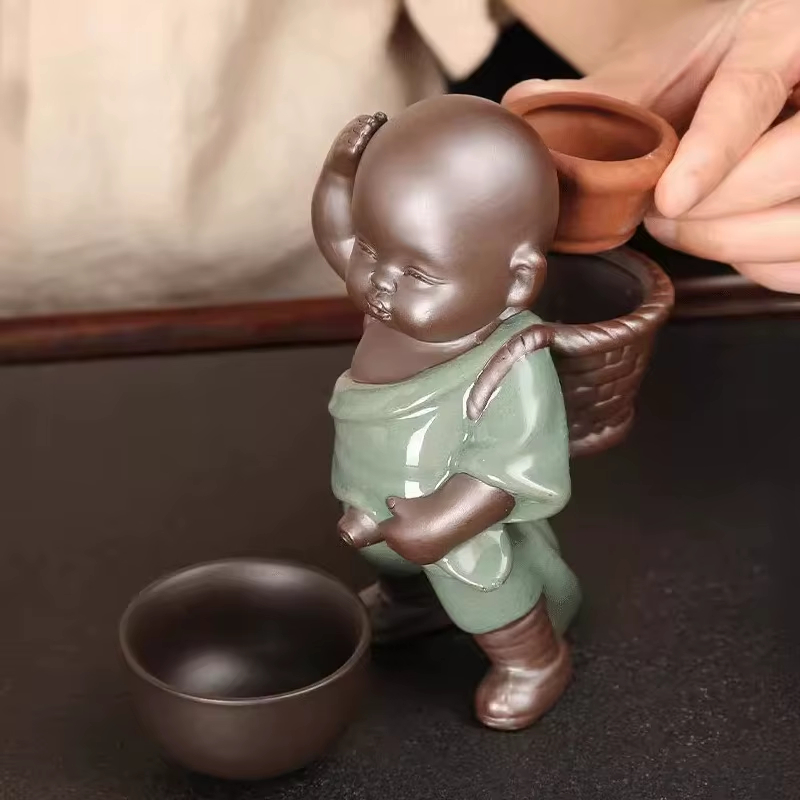 🎁 Handcrafted Little Monk Tea Pet Decoration