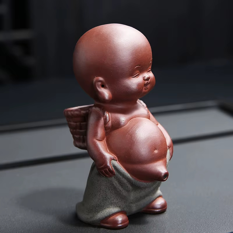 🎁 Handcrafted Little Monk Tea Pet Decoration