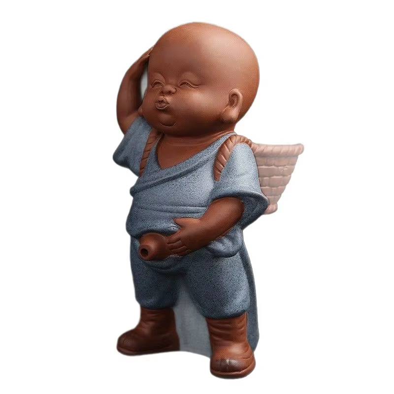 🎁 Handcrafted Little Monk Tea Pet Decoration