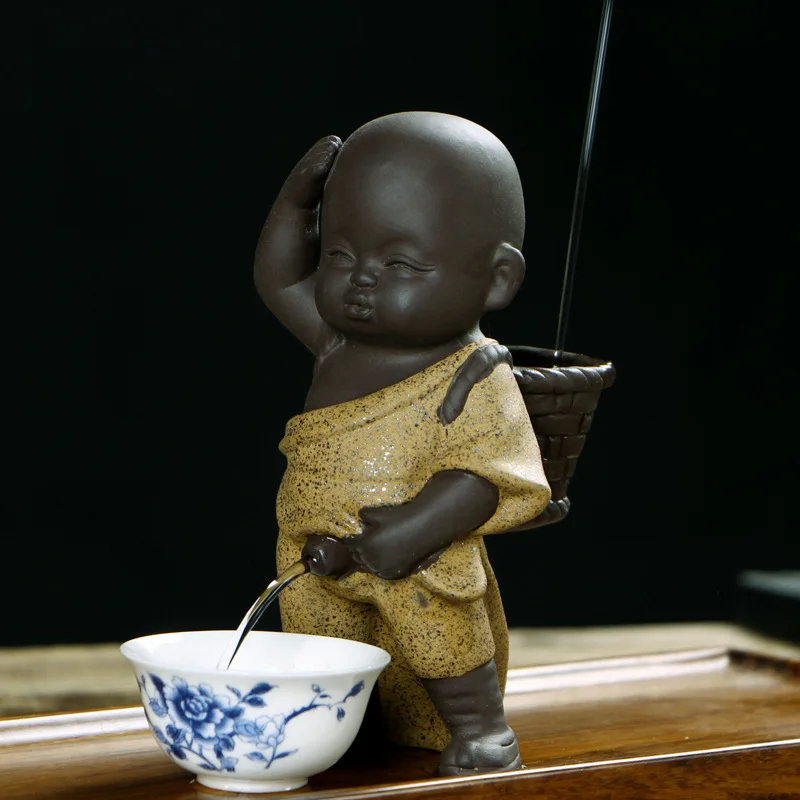 🎁 Handcrafted Little Monk Tea Pet Decoration