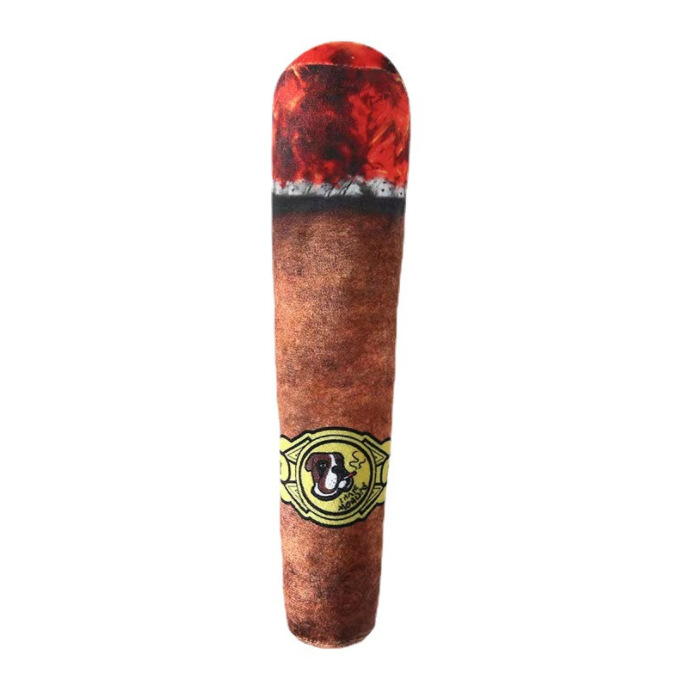 Interactive Squeaky Cigar Dog Toy