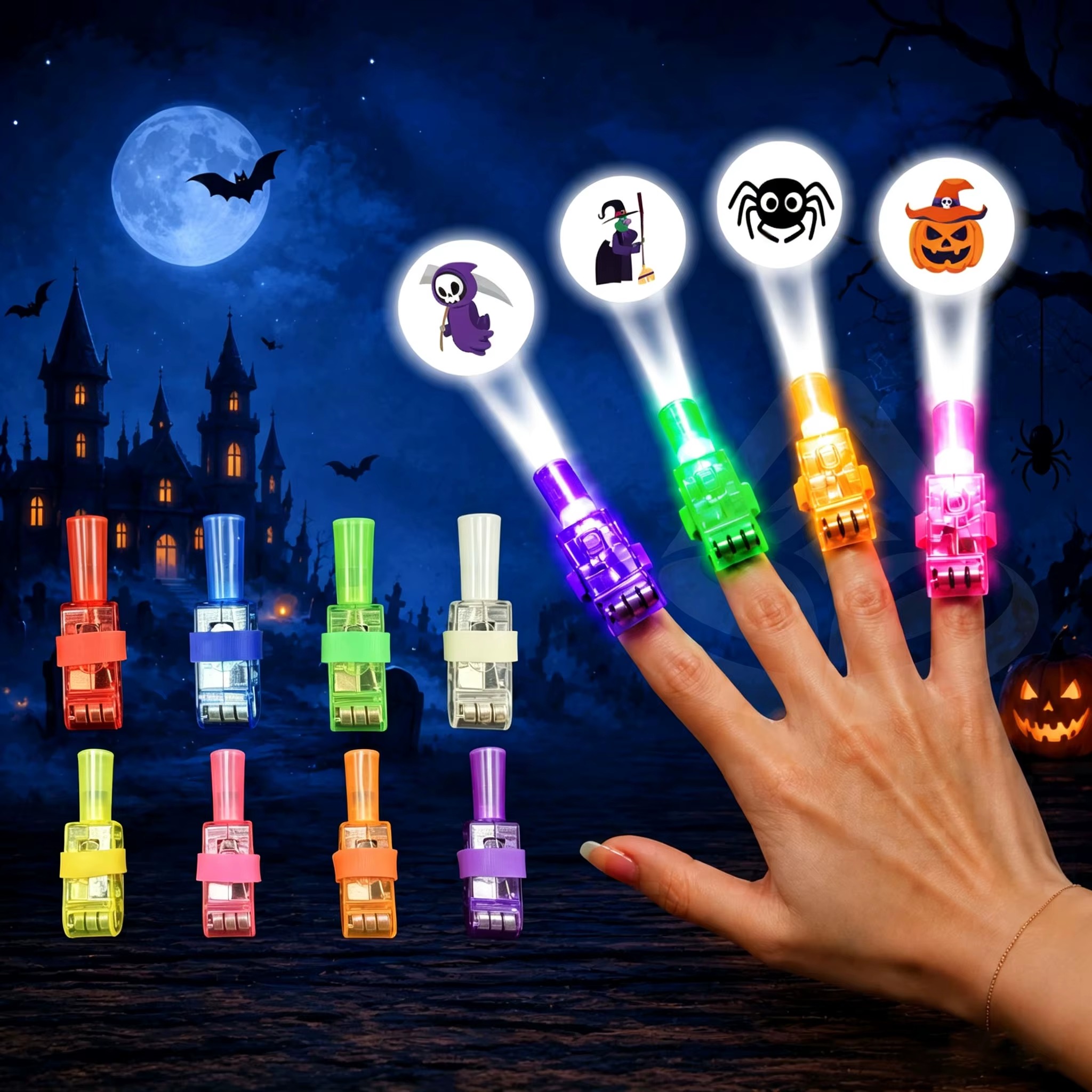 12PCS Halloween LED Finger Lights