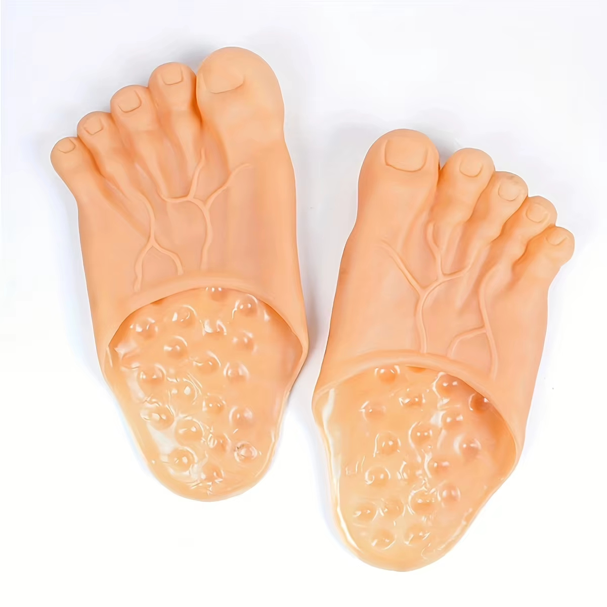 Funny Realistic Barefoot Slippers – Novelty Big Toe Shoes for Halloween, Cosplay & Pranks